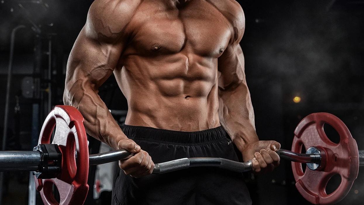 bodybuilder lifting weights